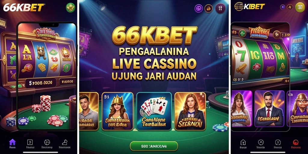 Tampilan gameplay Live Casino yang mendebarkan di 66KBET.
