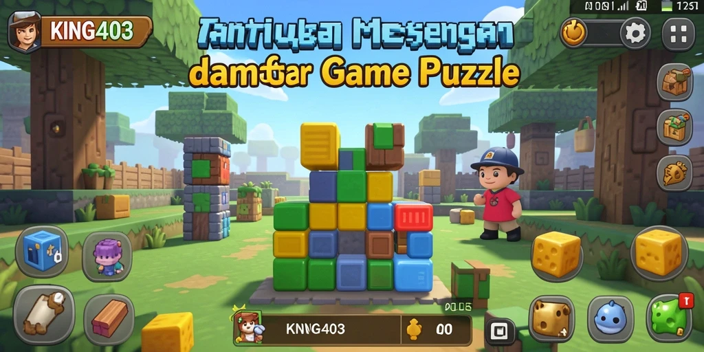 Screenshot KING403 menampilkan gameplay Puzzle yang menantang dan menarik.
