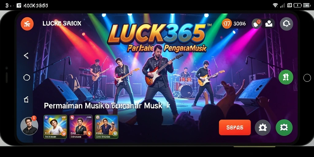 Tampilan gameplay LUCK365 yang melibatkan interaksi musik.