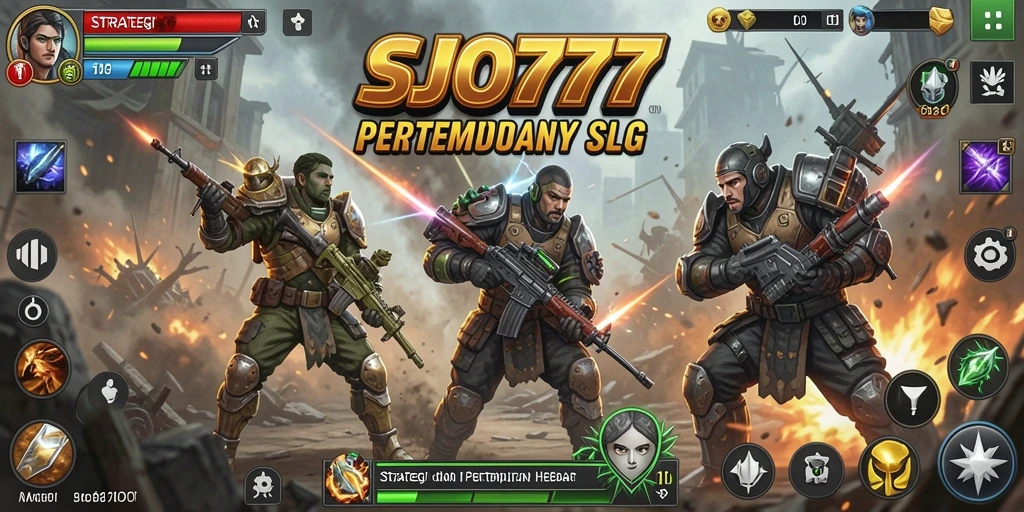 Tangkapan layar gameplay SJO777 menampilkan pertempuran strategis yang mendebarkan.