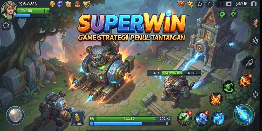 Gameplay SUPERWIN menampilkan strategi yang mendebarkan dan taktis.
