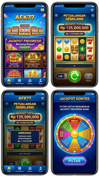 Tampilan utama afk77 yang intuitif dan mudah digunakan.